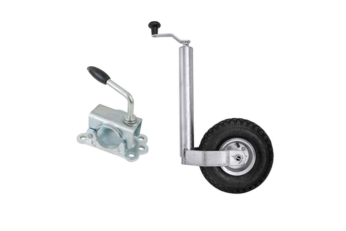 Stödhjul med gjutjärnsklämma KNOTT TK48+LBG48 150kg 48mm 500-720mm
