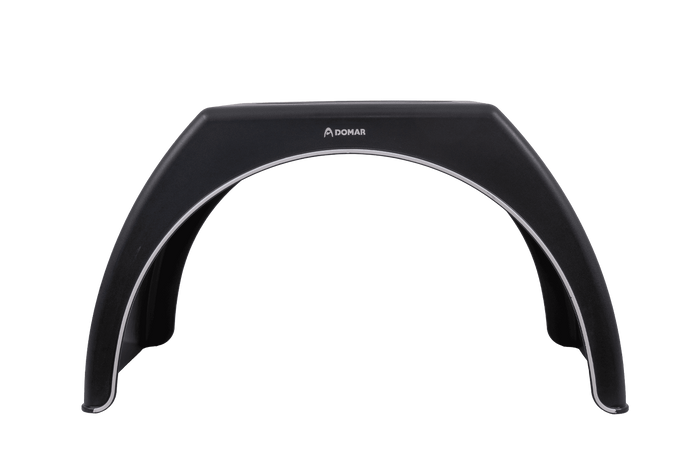 Dubbelskärm för släpvagn 15-16" DOMAR DK3120 platt hjulhus 1000/510mm med vit fälg