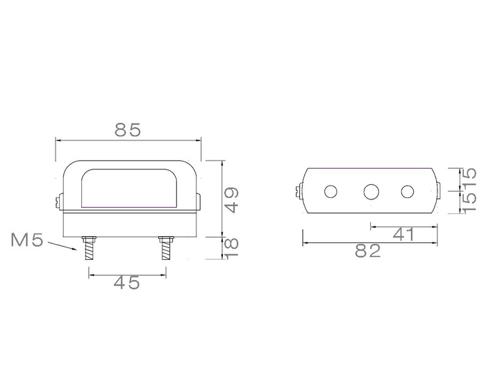 Trailerboard belysning Aspöck Regpoint liten 12V DC / 0,8m