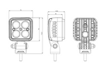 Säkerhetslampa WAŚ 2244 W267 LED-varningslampa röd