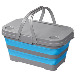 Picknickkorg med lock ProPlus 370315 hopfällbar korg med bordsfunktion 20L