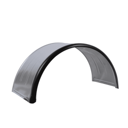 Dubbelskärm för släpvagn 16-17,5" DOMAR DK7135 hjulhus 1000/450mm metall med gummikant