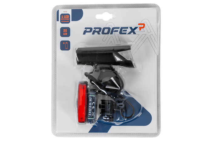 PROFEX 92618 Super Vision batteridriven cykellampa (fram och bak)