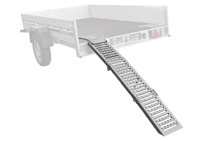 UNITRAILER ALR005 hopfällbar ramp stålramp för släpvagn 200 cm 250 kg