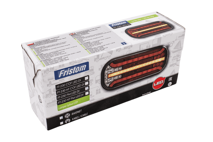 FRISTOM FT-230 LED-bajonettbaklykta, 6 funktioner, universal