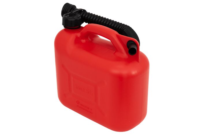 5L HERMON plastdunk med tratt, röd