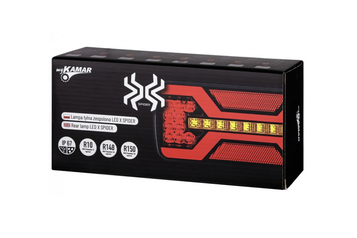 KAMAR X-SPIDER L2430+L2431 bakljus bajonett 5PIN 7 funktioner vänster+höger