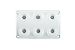 HORPOL LWD2157 LED 900lm bilkupélampa med strömbrytare och röd diod